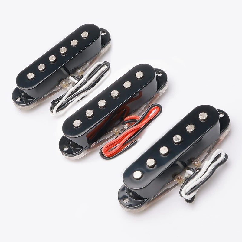 Swhmc SSS Single Coil Pickup Set for Strat Style Guitar - Copper & Black (Neck/Middle/Bridge, 5.75K-6.25K Output) - Image 4